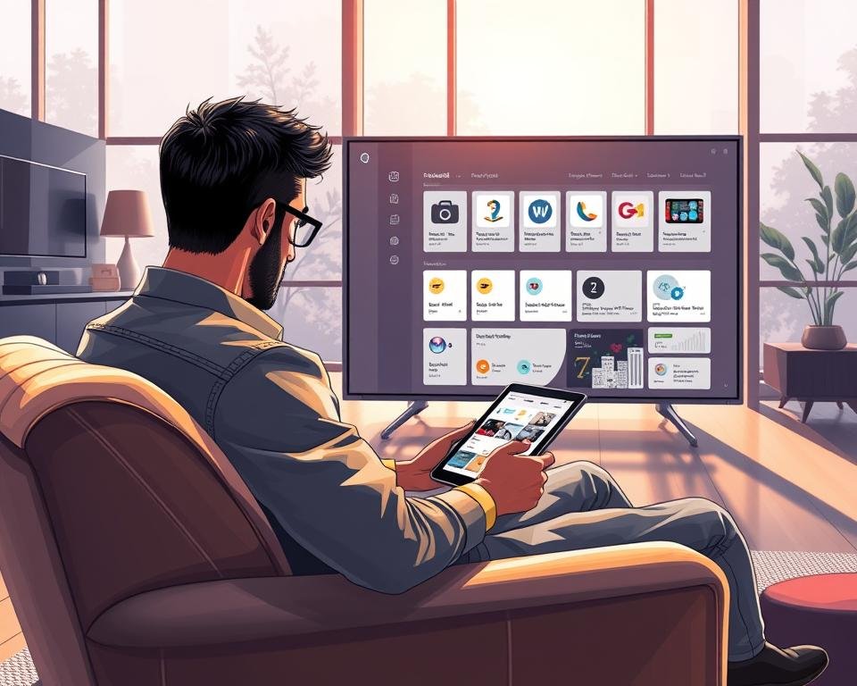 A richly detailed digital illustration showcasing the maximization of subscription value. In the foreground, a customer sits comfortably on a plush armchair, intently studying a tablet displaying various subscription options and features. The middle ground features a stylized subscription dashboard, with intuitive icons and visuals highlighting the diverse content, services, and benefits available. The background depicts a sleek, modern interior with large windows, allowing natural light to illuminate the scene and convey a sense of clarity and organization. The overall mood is one of informed decision-making, empowerment, and the optimization of the subscription experience, capturing the essence of "Making the Most of Your Subscription."