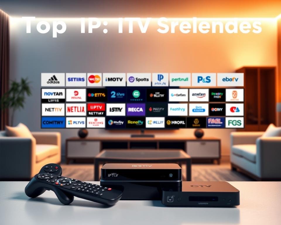 A side-by-side comparison of the top IPTV service providers for UK audiences, showcased against a backdrop of a sleek, modern living room setup. In the foreground, crisp, detailed product shots of remote controls, set-top boxes, and subscription plans are displayed with a clean, minimalist aesthetic. The middle ground features a collage of streaming platform logos, channel lineups, and pricing information, allowing viewers to easily assess the offerings of each provider. The background bathes the scene in a warm, inviting light, creating a sense of comfort and reliability associated with high-quality IPTV services for UK sports fans. A side-by-side comparison of the top IPTV service providers for UK audiences, showcased against a backdrop of a sleek, modern living room setup. In the foreground, crisp, detailed product shots of remote controls, set-top boxes, and subscription plans are displayed with a clean, minimalist aesthetic. The middle ground features a collage of streaming platform logos, channel lineups, and pricing information, allowing viewers to easily assess the offerings of each provider. The background bathes the scene in a warm, inviting light, creating a sense of comfort and reliability associated with high-quality IPTV services for UK sports fans.