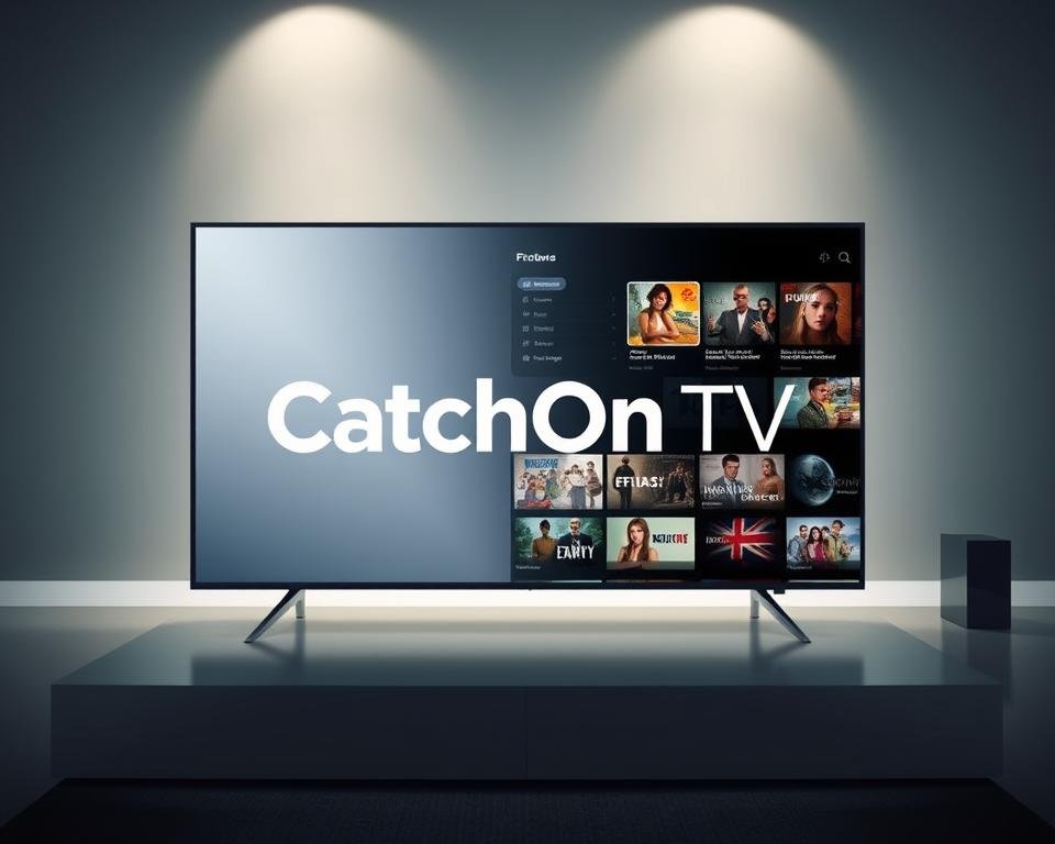 A sleek and modern television streaming service interface, with a central focus on the "CatchOn TV" logo prominently displayed. The background features a clean, minimalist design with subtle gradients and soft lighting, creating a sense of sophistication and elegance. The UI showcases a curated selection of international content, emphasizing the service's unique hybrid offering of both international and UK-specific programming. The layout is intuitive and user-friendly, with clear categorization and navigation, reflecting the service's commitment to providing a seamless viewing experience for both local and global audiences. A sleek and modern television streaming service interface, with a central focus on the "CatchOn TV" logo prominently displayed. The background features a clean, minimalist design with subtle gradients and soft lighting, creating a sense of sophistication and elegance. The UI showcases a curated selection of international content, emphasizing the service's unique hybrid offering of both international and UK-specific programming. The layout is intuitive and user-friendly, with clear categorization and navigation, reflecting the service's commitment to providing a seamless viewing experience for both local and global audiences.