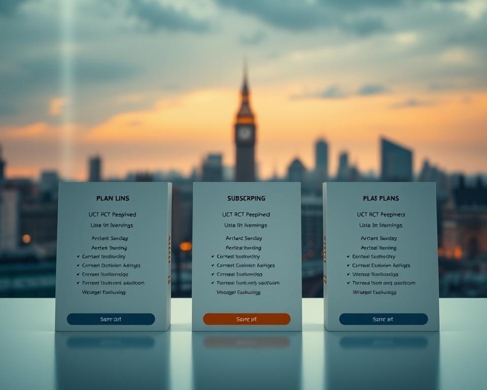 A sophisticated arrangement of three distinct subscription plan options, each presented with a clean, minimalistic design. The foreground showcases the plan details in a grid-like layout, with clear delineation between the different tiers. The middle ground features subtle gradient backgrounds, lending a sense of depth and visual interest. In the background, a softly blurred city skyline provides an elegant, metropolitan context, evoking a sense of urban professional utility. Warm, diffused lighting casts a refined, premium atmosphere, while a low-angle perspective emphasizes the plans' prominence. Overall, the image conveys a sleek, high-quality presentation of the UK IPTV instant activation plan options. A sophisticated arrangement of three distinct subscription plan options, each presented with a clean, minimalistic design. The foreground showcases the plan details in a grid-like layout, with clear delineation between the different tiers. The middle ground features subtle gradient backgrounds, lending a sense of depth and visual interest. In the background, a softly blurred city skyline provides an elegant, metropolitan context, evoking a sense of urban professional utility. Warm, diffused lighting casts a refined, premium atmosphere, while a low-angle perspective emphasizes the plans' prominence. Overall, the image conveys a sleek, high-quality presentation of the UK IPTV instant activation plan options.